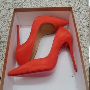 Christian Louboutin suede so kate orange bisou 39